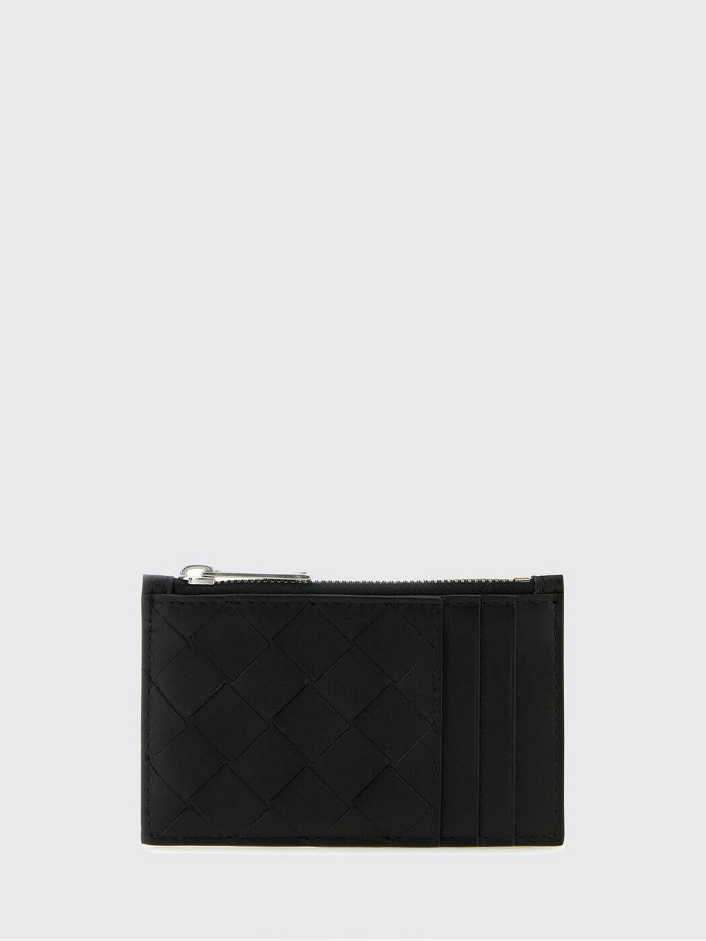 Bottega Veneta Intrecciato Leather Card Holder Black